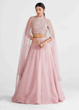 Megha Bansal-Barbie Pink Aira Lehenga Set-INDIASPOPUP.COM