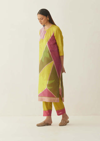 Shivani Bhargava-Multicolour Silk Floral Kurta And Pant-INDIASPOPUP.COM
