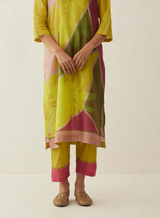 Shivani Bhargava-Multicolour Silk Floral Kurta And Pant-INDIASPOPUP.COM
