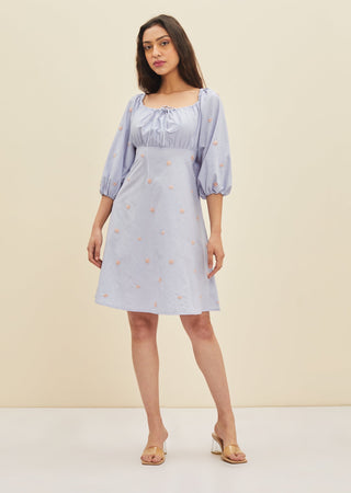 Meadow-Light Blue Sierra Dress-INDIASPOPUP.COM