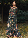 Pozruh-Black Serafina Top With Skirt-INDIASPOPUP.COM