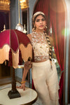 Sanya Gulati-Ivory Tiered Pants Set-INDIASPOPUP.COM
