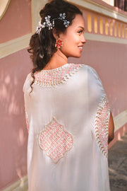 Mishru-Ivory Crop Top With Pants & Cape-INDIASPOPUP.COM