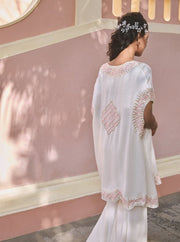 Mishru-Ivory Crop Top With Pants & Cape-INDIASPOPUP.COM