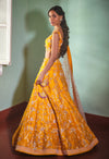 Mishru-Yellow Embroidered Lehenga Set With Dupatta-INDIASPOPUP.COM