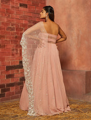 Shloka Khialani-Soft Pink Ari Tube Gown-INDIASPOPUP.COM