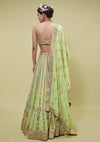 Tamanna Punjabi Kapoor-Green Mirror Embellished Lehenga Set-INDIASPOPUP.COM