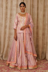 Shyam Narayan Prasad-Purple Embroidered Short Kurta & Skirt Set-INDIASPOPUP.COM