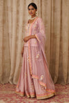 Shyam Narayan Prasad-Purple Embroidered Short Kurta & Skirt Set-INDIASPOPUP.COM