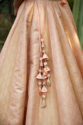 Shyam Narayan Prasad-Old Rose Pink Embroidered Lehenga Set-INDIASPOPUP.COM