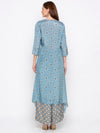 Soup By Sougat Paul - Powder Blue Top With Palazzo - INDIASPOPUP.COM