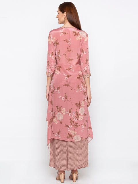 Soup By Sougat Paul - Pink Top With Palazzo - INDIASPOPUP.COM