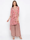 Soup By Sougat Paul - Pink Top With Palazzo - INDIASPOPUP.COM