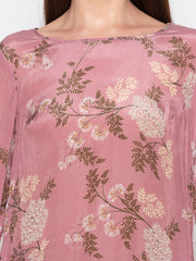 Soup By Sougat Paul - Pink & Blue Top With Palazzo - INDIASPOPUP.COM