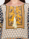 Soup By Sougat Paul - Navy Blue & Yellow Top With Dhoti - INDIASPOPUP.COM