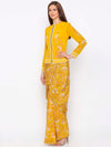 Soup By Sougat Paul - Yellow Jacket With Drape Skirt - INDIASPOPUP.COM