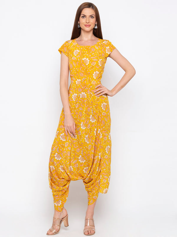 Soup By Sougat Paul - Yellow Jacket With Jumpsuit - INDIASPOPUP.COM