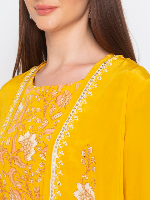 Soup By Sougat Paul - Yellow Jacket With Jumpsuit - INDIASPOPUP.COM