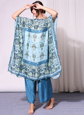 Soup By Sougat Paul-Printed Kaftaan Top With Palazzo Pants-INDIASPOPUP.COM