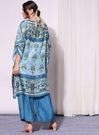 Soup By Sougat Paul-Printed Kaftaan Top With Palazzo Pants-INDIASPOPUP.COM