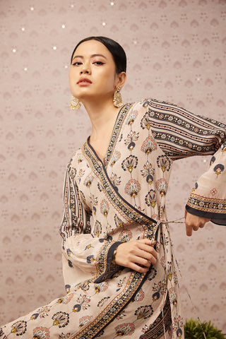Soup By Sougat Paul-Beige Sarouk Embroidered Angarkha With Pants-INDIASPOPUP.COM