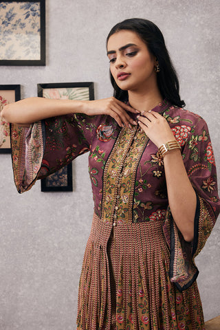 Soup By Sougat Paul-Pink Mehr Embroidered Kurta With Pant-INDIASPOPUP.COM