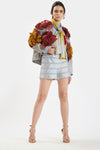 Nidhi Yasha-Multicolor Silk Jacket With Shorts-INDIASPOPUP.COM