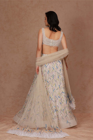 Shriya Som-Nude Bridal Embroidered Lehenga Set-INDIASPOPUP.COM