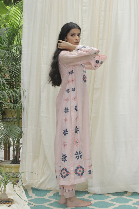 Shivani Bhargava-Baby Pink Kali Kurta-INDIASPOPUP.COM