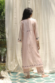 Shivani Bhargava-Baby Pink Long Panel Kurta-INDIASPOPUP.COM
