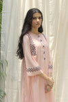 Shivani Bhargava-Baby Pink Side Pleat Dress-INDIASPOPUP.COM