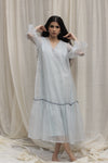 Shivani Bhargava-Powder Blue Organza Dress-INDIASPOPUP.COM