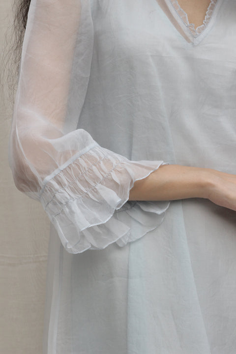 Shivani Bhargava-Powder Blue Organza Dress-INDIASPOPUP.COM
