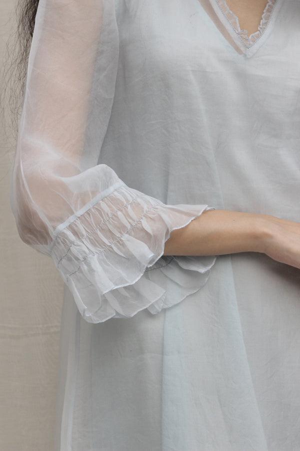 Shivani Bhargava-Powder Blue Organza Dress-INDIASPOPUP.COM