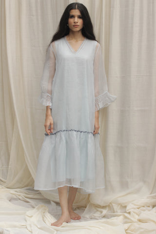 Shivani Bhargava-Powder Blue Organza Dress-INDIASPOPUP.COM