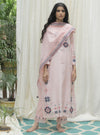 Shivani Bhargava-Baby Pink Border Dupatta-INDIASPOPUP.COM