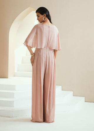 Champagne Draped Jumpsuit