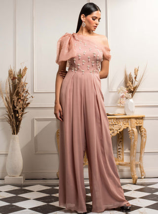 Seema Thukral-Dusty Pink Jumpsuit-INDIASPOPUP.COM