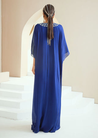 Electric Blue Embroidered Kaftan