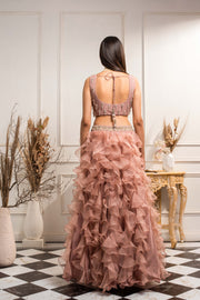 Seema Thukral-Dusty Pink Skirt Set-INDIASPOPUP.COM
