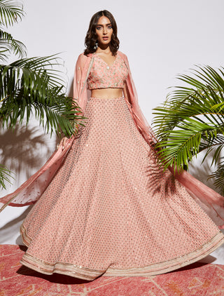 Sva By Sonam And Paras Modi-Light Pink Embellished Lehenga Set-INDIASPOPUP.COM