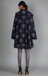 Sva By Sonam And Paras Modi-Blue Oversized Jacket Paired With Printed Stockings-INDIASPOPUP.COM