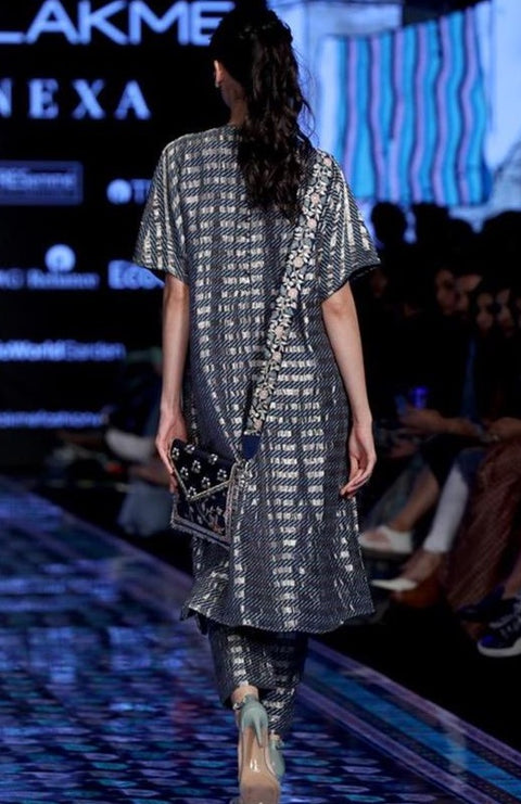 Sva By Sonam And Paras Modi-Multicolor Printed Tunic With Pants-INDIASPOPUP.COM
