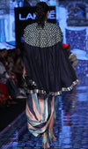 Sva By Sonam And Paras Modi-Blue Embellished Cape With Draped Skirt-INDIASPOPUP.COM