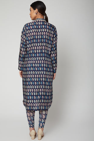 Sva By Sonam And Paras Modi-Paisley Printed Tunic With Leggings-INDIASPOPUP.COM