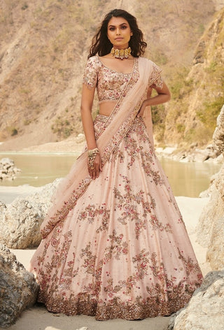 Dolly J-Sepia Powder Pink Lehenga Set-INDIASPOPUP.COM