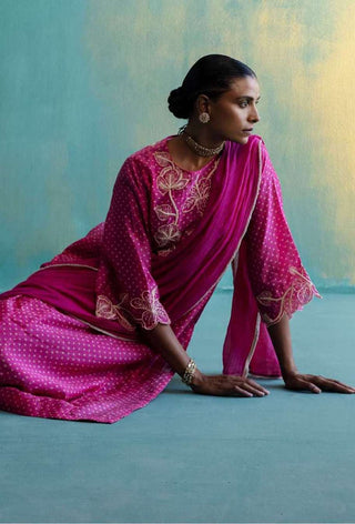 Shivani Bhargava-Pink Chanderi Kurta Set-INDIASPOPUP.COM