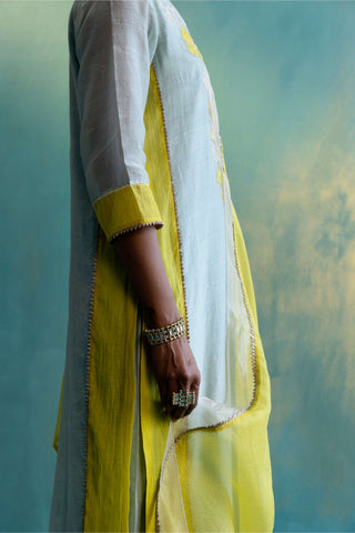 Shivani Bhargava-Sage Green Kurta Set-INDIASPOPUP.COM