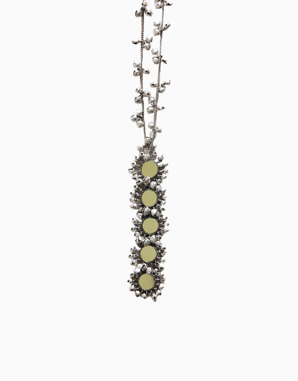 Hyperbole - Silver Moon Long Necklace With Mirror - INDIASPOPUP.COM