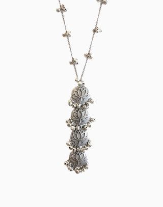 Hyperbole - Silver Plated Long Necklace - INDIASPOPUP.COM